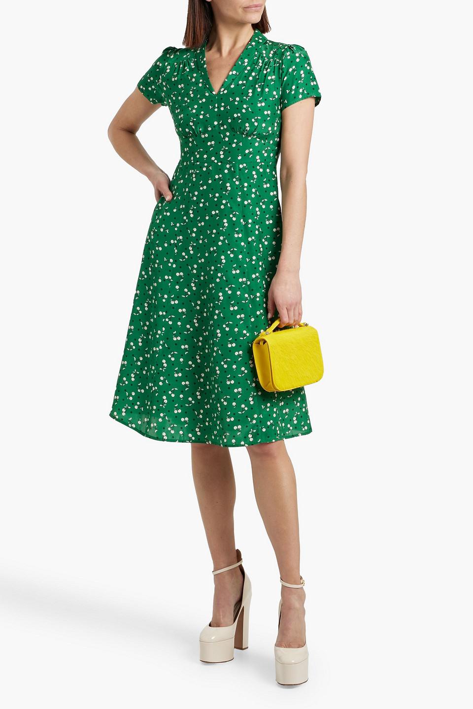 green emerald velvet dress Silk Long Maria Dress main image 0