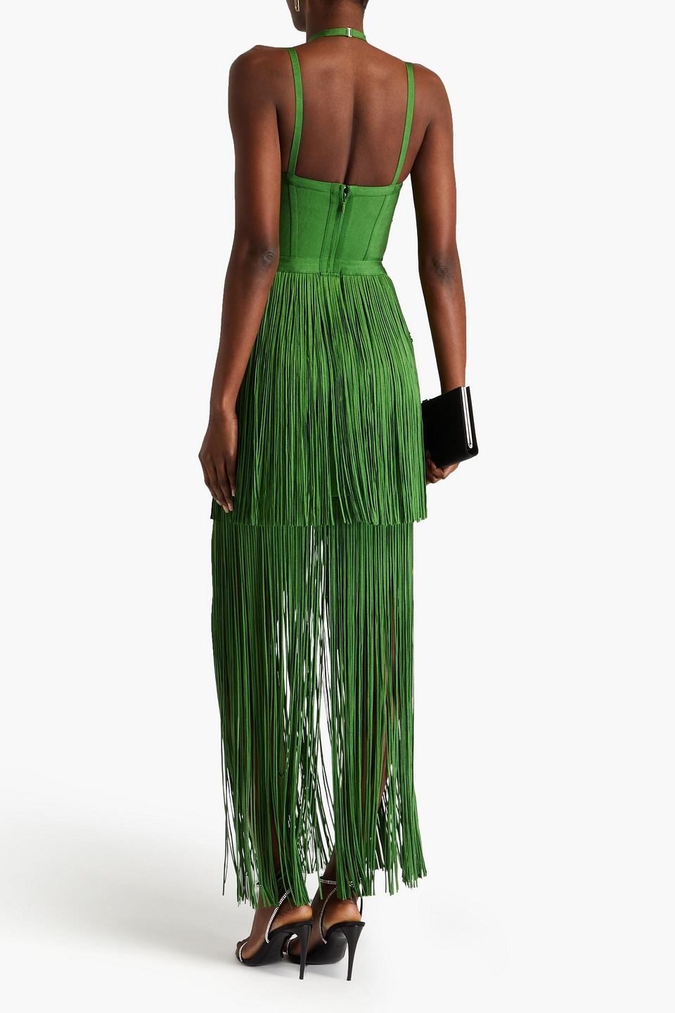 slim fit dress slacks Herve Leger - Green Women Party/Cocktail Dress