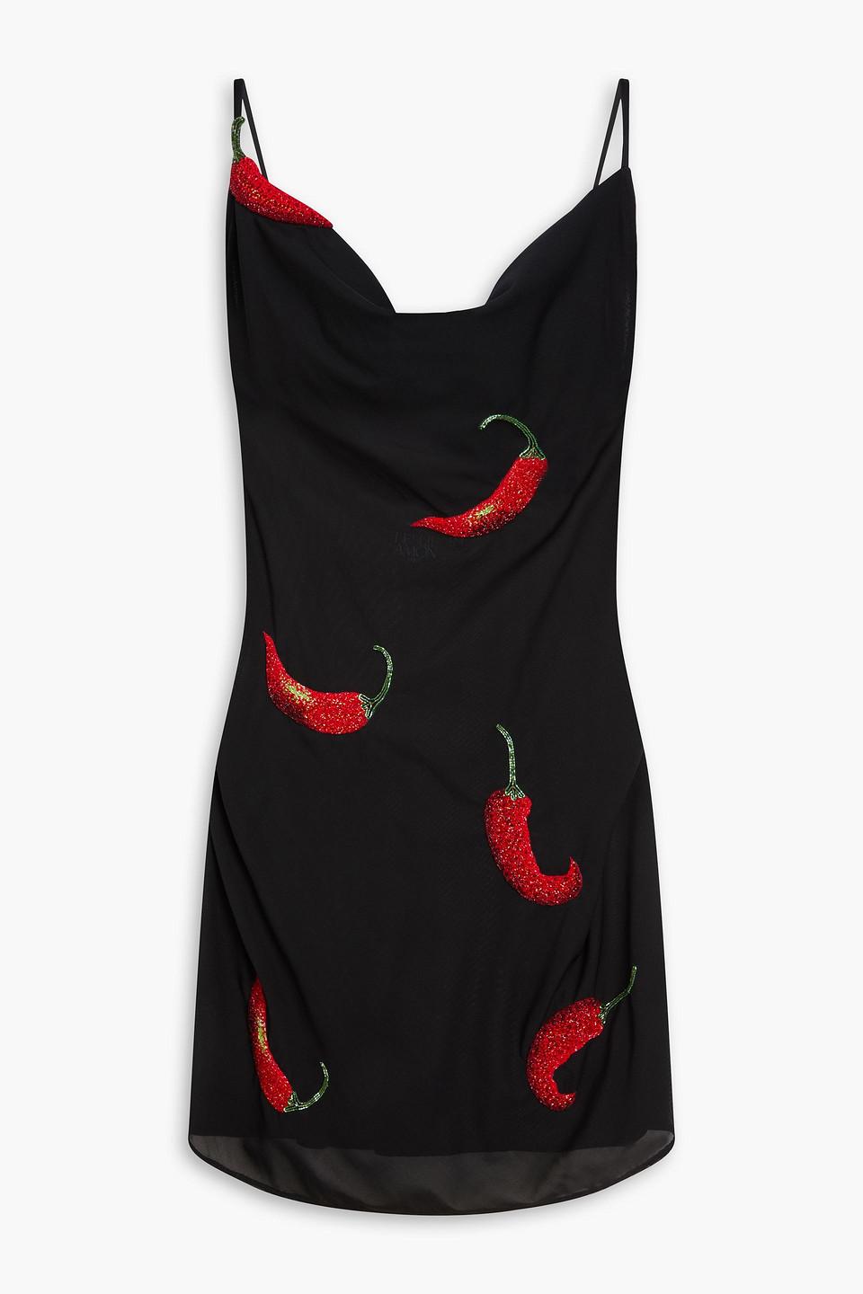 leslie amon tutti frutti beaded mini dress Leslie Amon - Tutti Frutti Mini Dress by Leslie Amon
