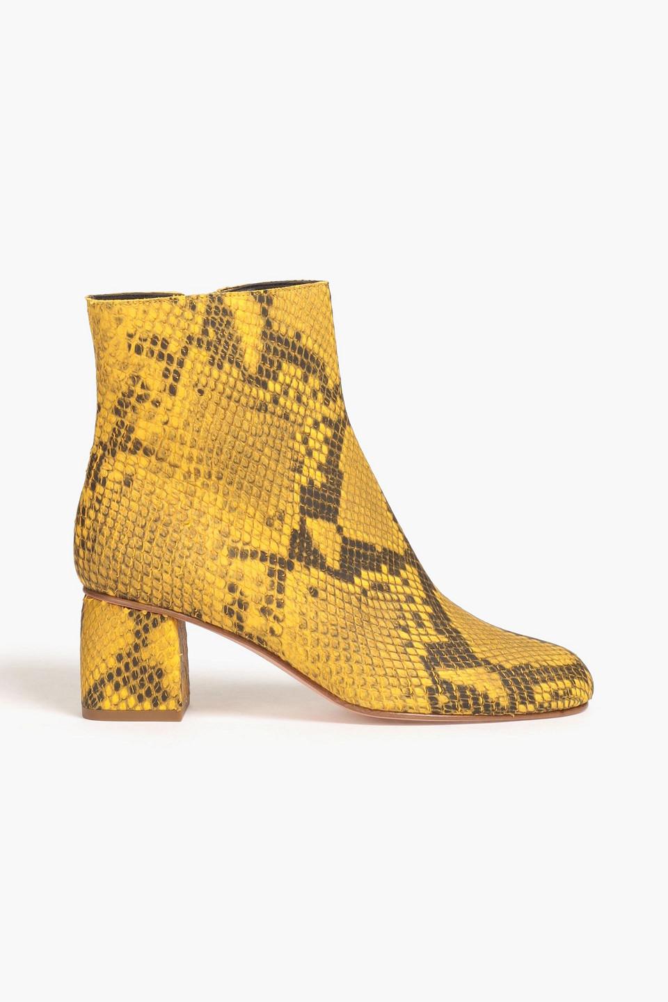 Yellow snake shop skin boots