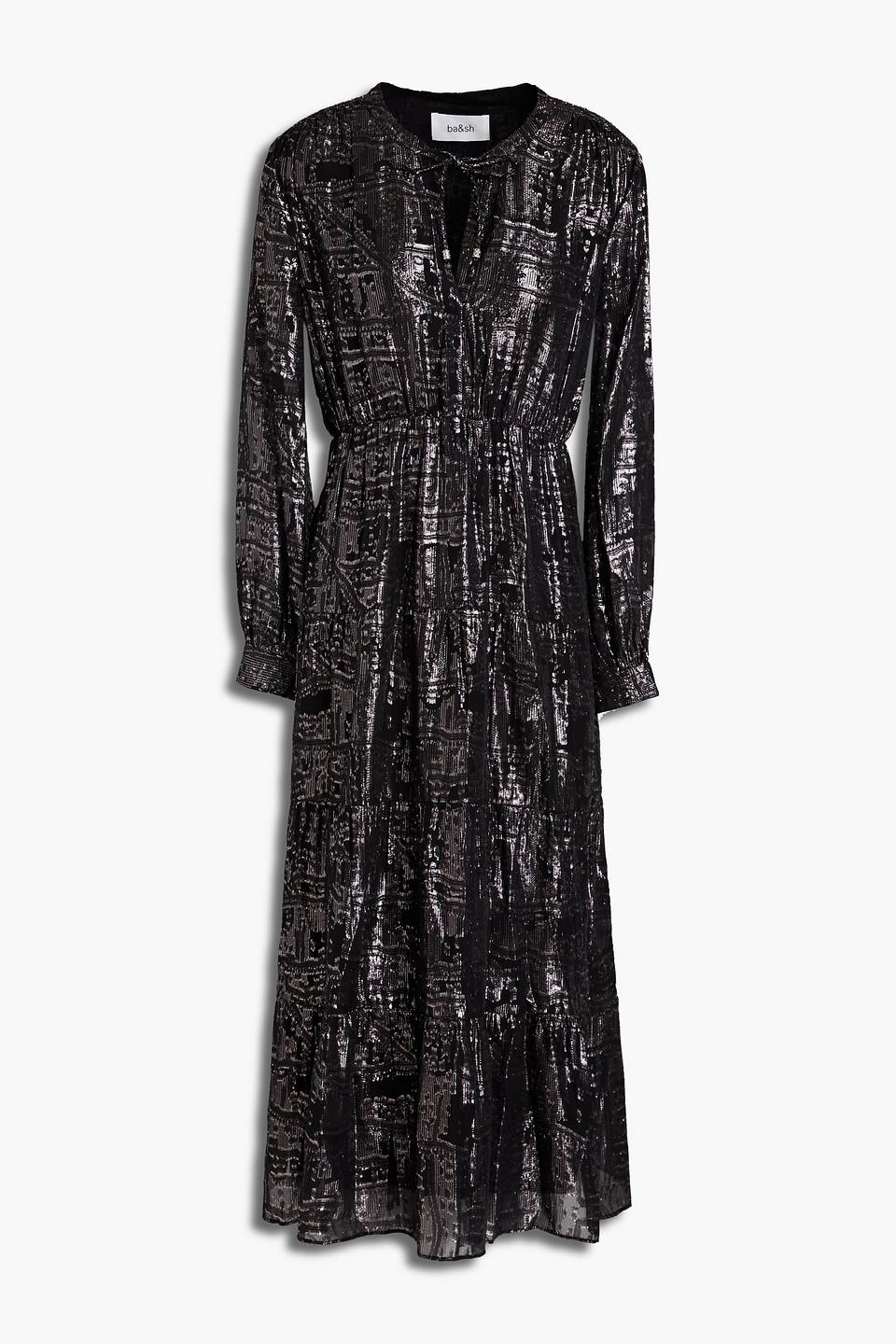 green emerald velvet dress Ba&sh Tola Sequin Dress