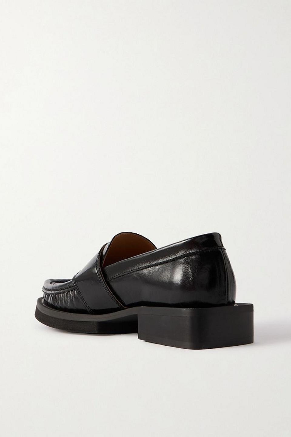 Ganni Feminine Buckle Loafers in Black | Lyst