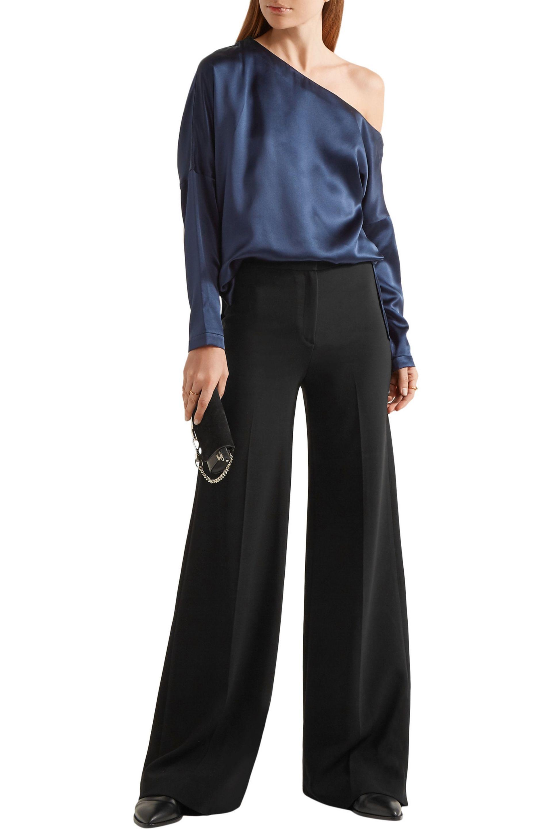 Theory Womens Cropped Terena Wide Leg Pant 