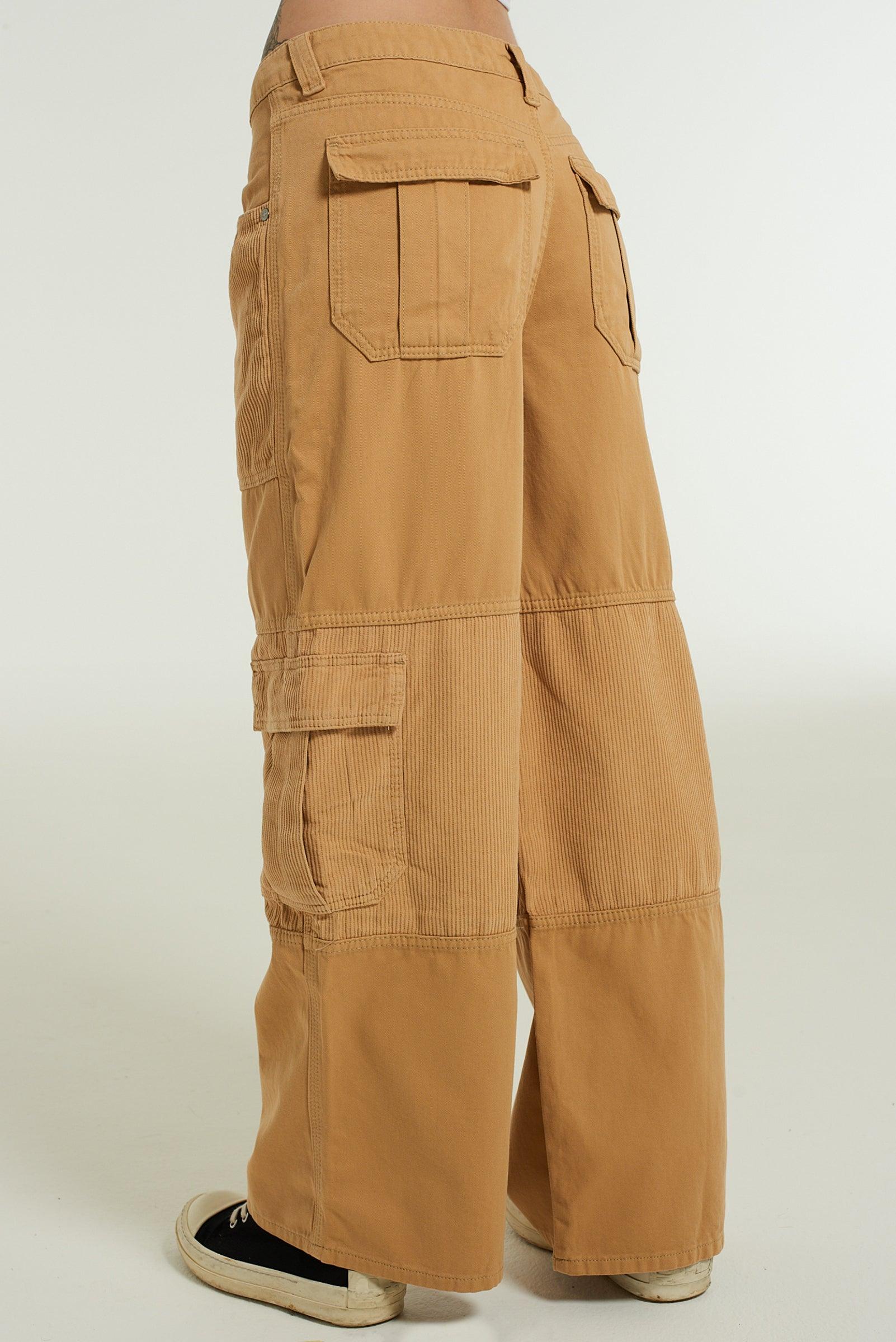 The Ragged Priest Kickers Classics Baggy Panel Cord Jeans in Natural | Lyst