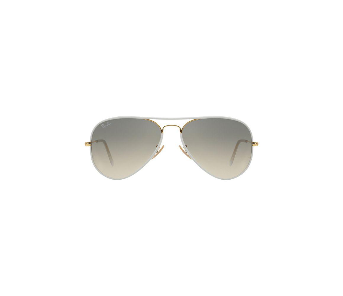 Ray Ban Aviator Full Colour Rb3025jm 146 32 White And Gold Frames With