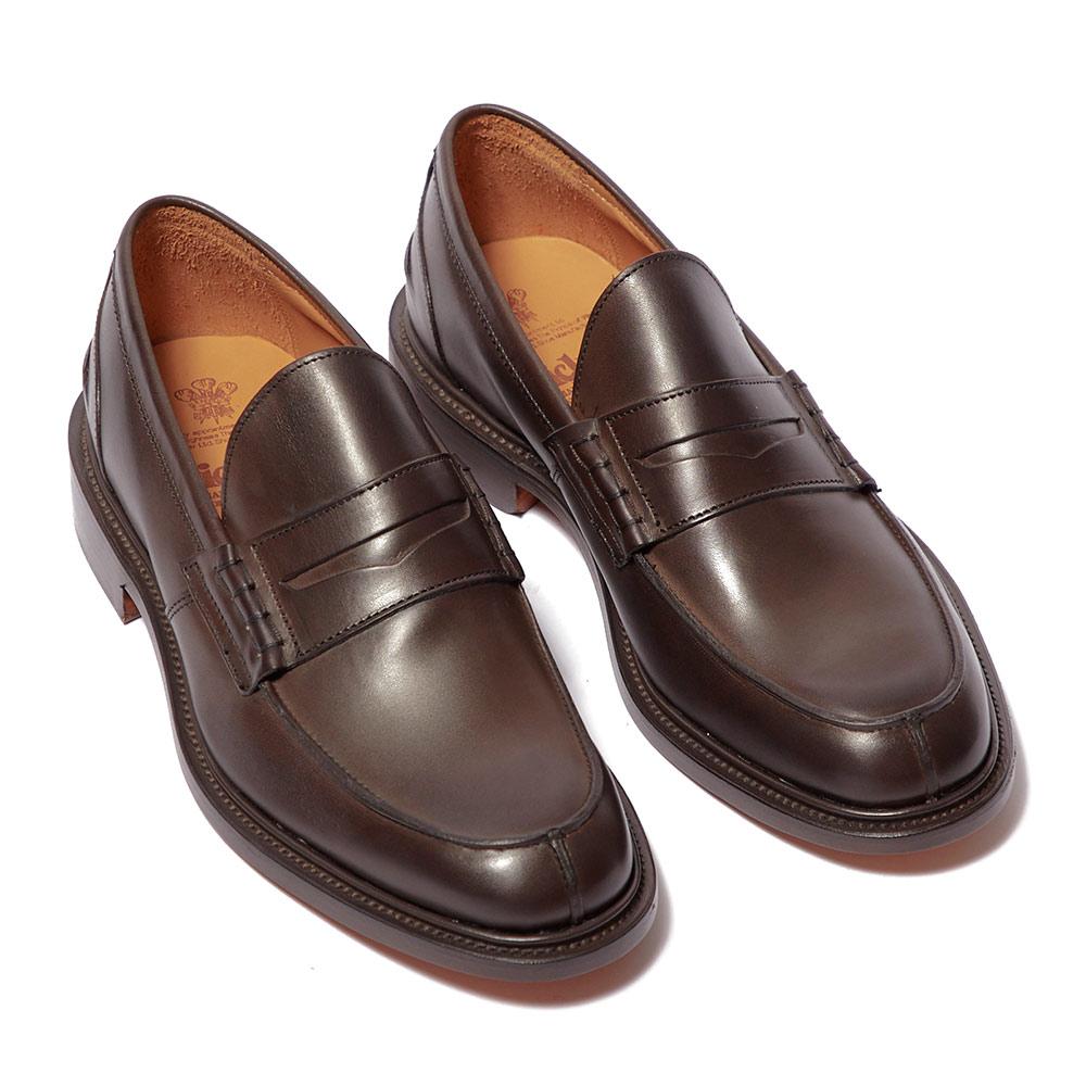 Tricker's James Espresso Burnished Leather Loafers in Brown for Men - Lyst