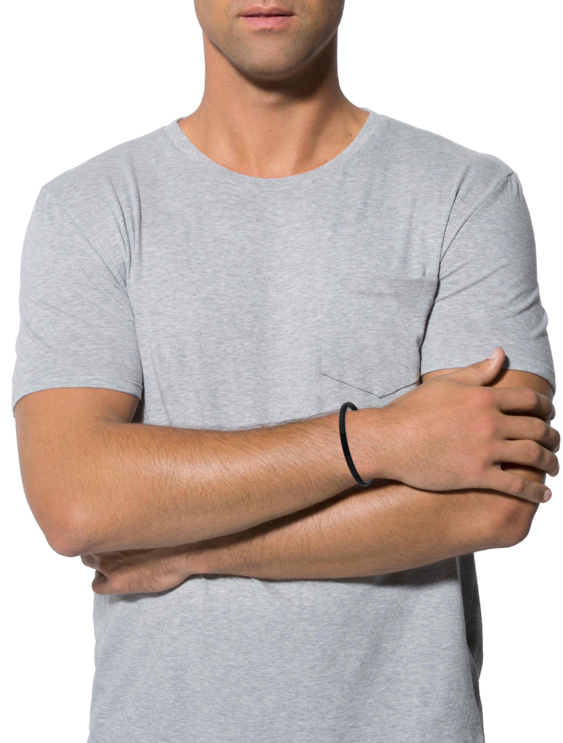 Lyst Louis Vuitton Leather Keep It Bracelet Silver In Metallic For Men Gallery
