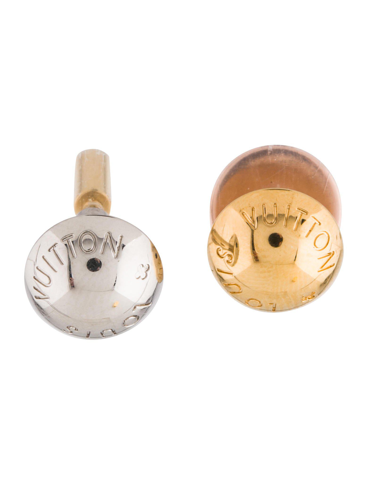 Lyst Louis Vuitton Studdy Stud Earrings Gold In Metallic Gallery