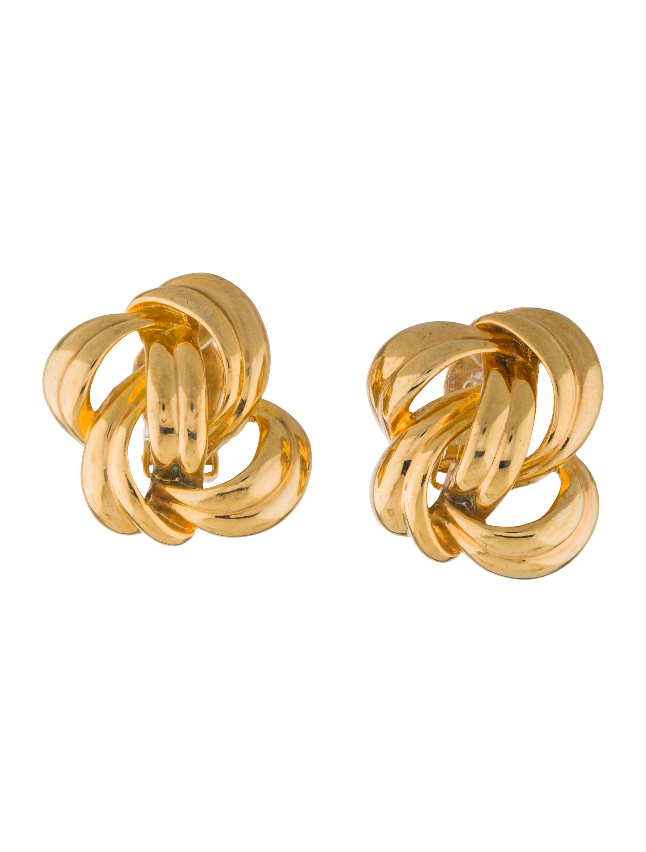 Givenchy Vintage Overling Clip On Earrings Gold In Metallic Lyst Givenchy Women S Metallic Vintage Overling Clip On Earrings Gold