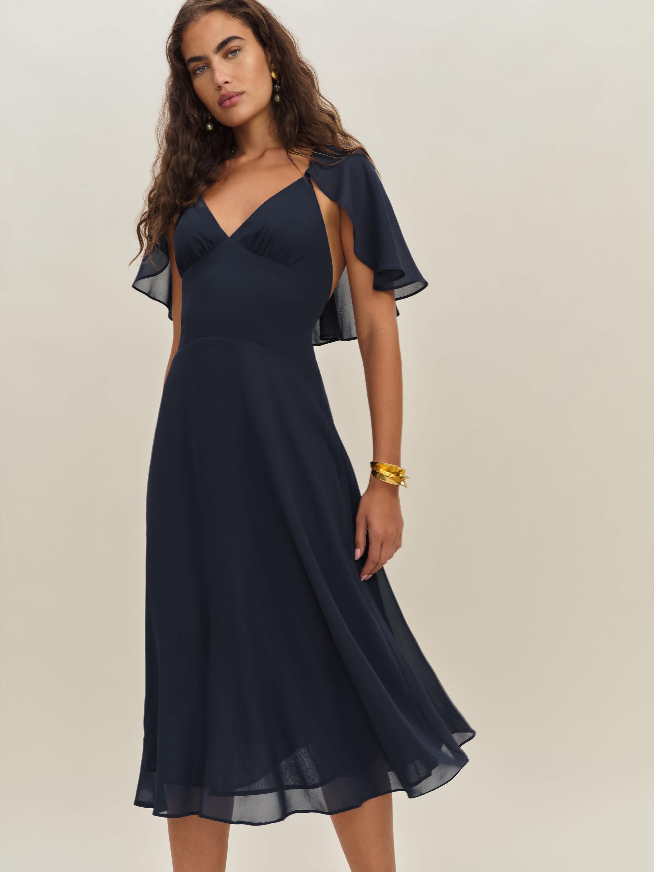 Reformation Pia Dress 0 in Blue | Lyst Reformation Pia Dress 0 in Blue | Lyst