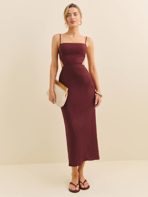 Reformation Asher Linen Dress 8 in Natural | Lyst