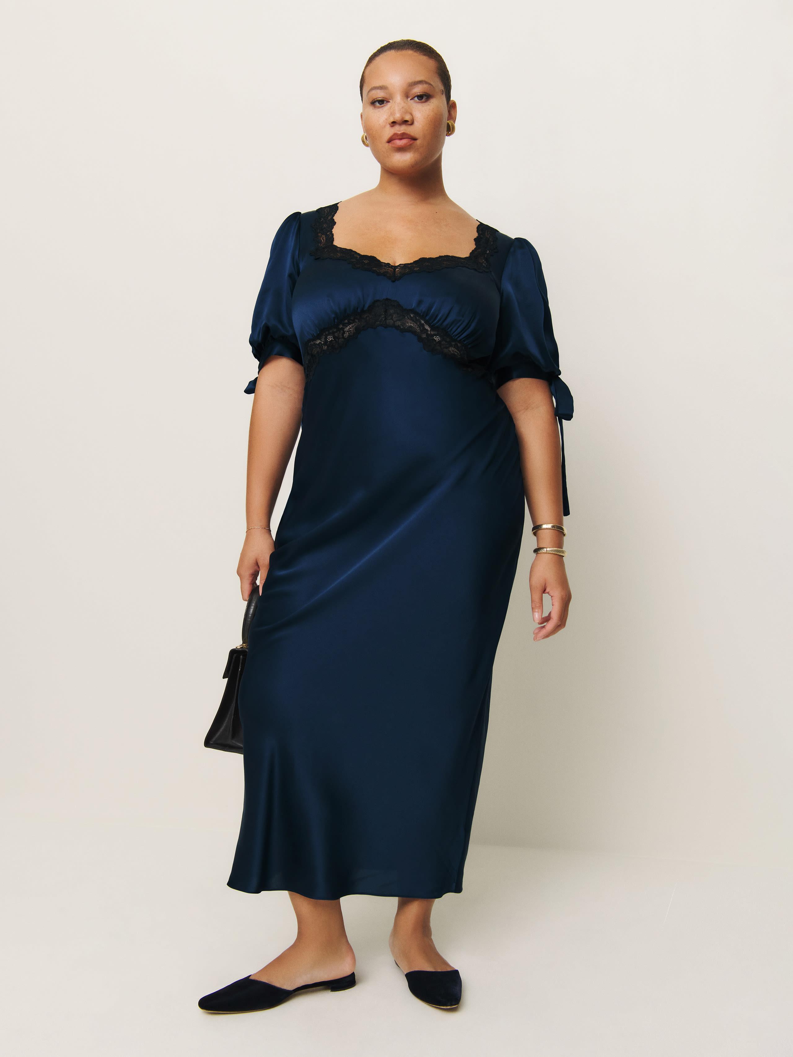 reformation stella silk dress 4 in Green Reformation Stella Silk Dress