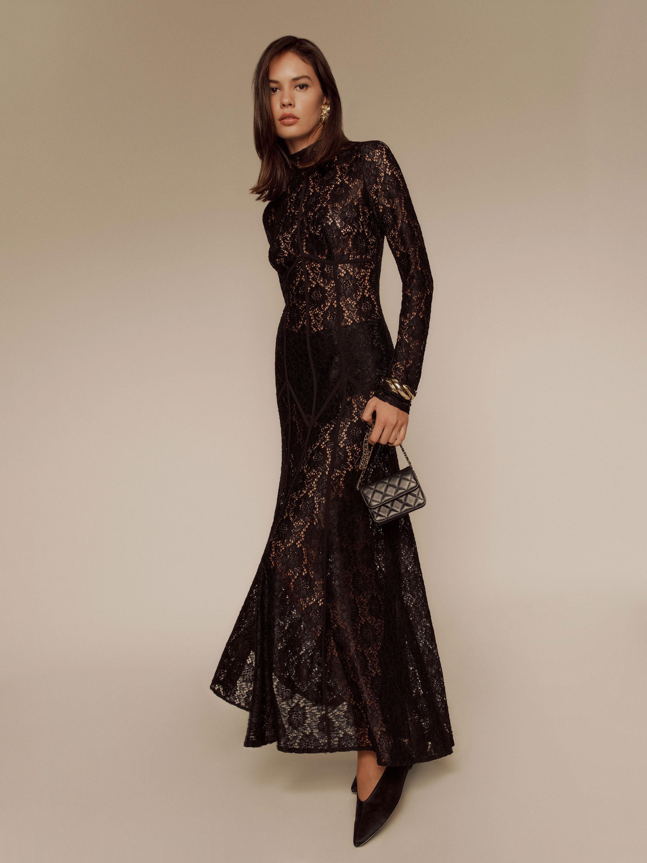 chinese dress ladies Reformation Dress Black 4 main image 1