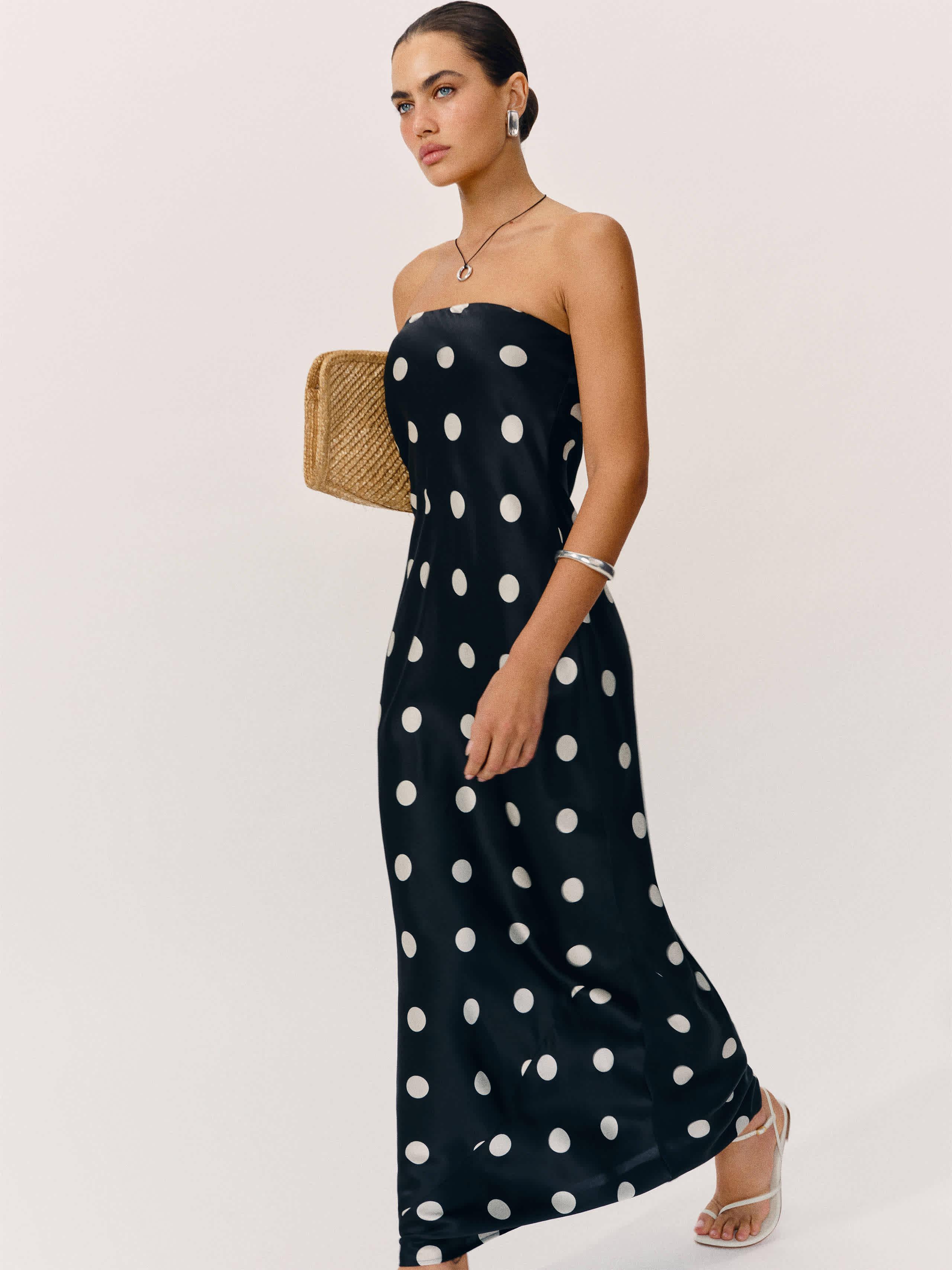 Reformation Oren Silk Dress in Blue | Lyst