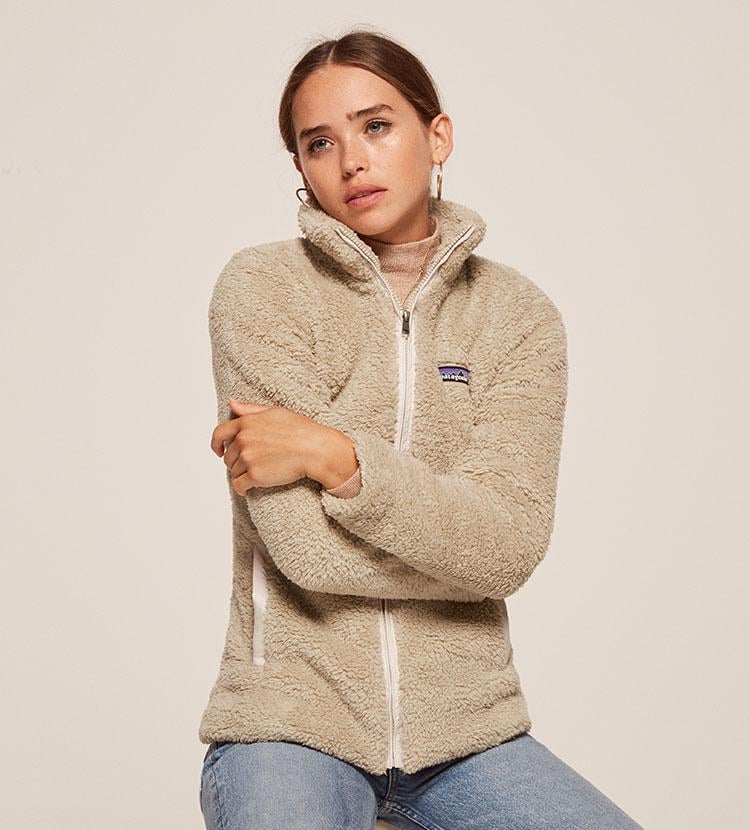 Reformation Patagonia Los Gatos Fleece Jacket in Natural | Lyst