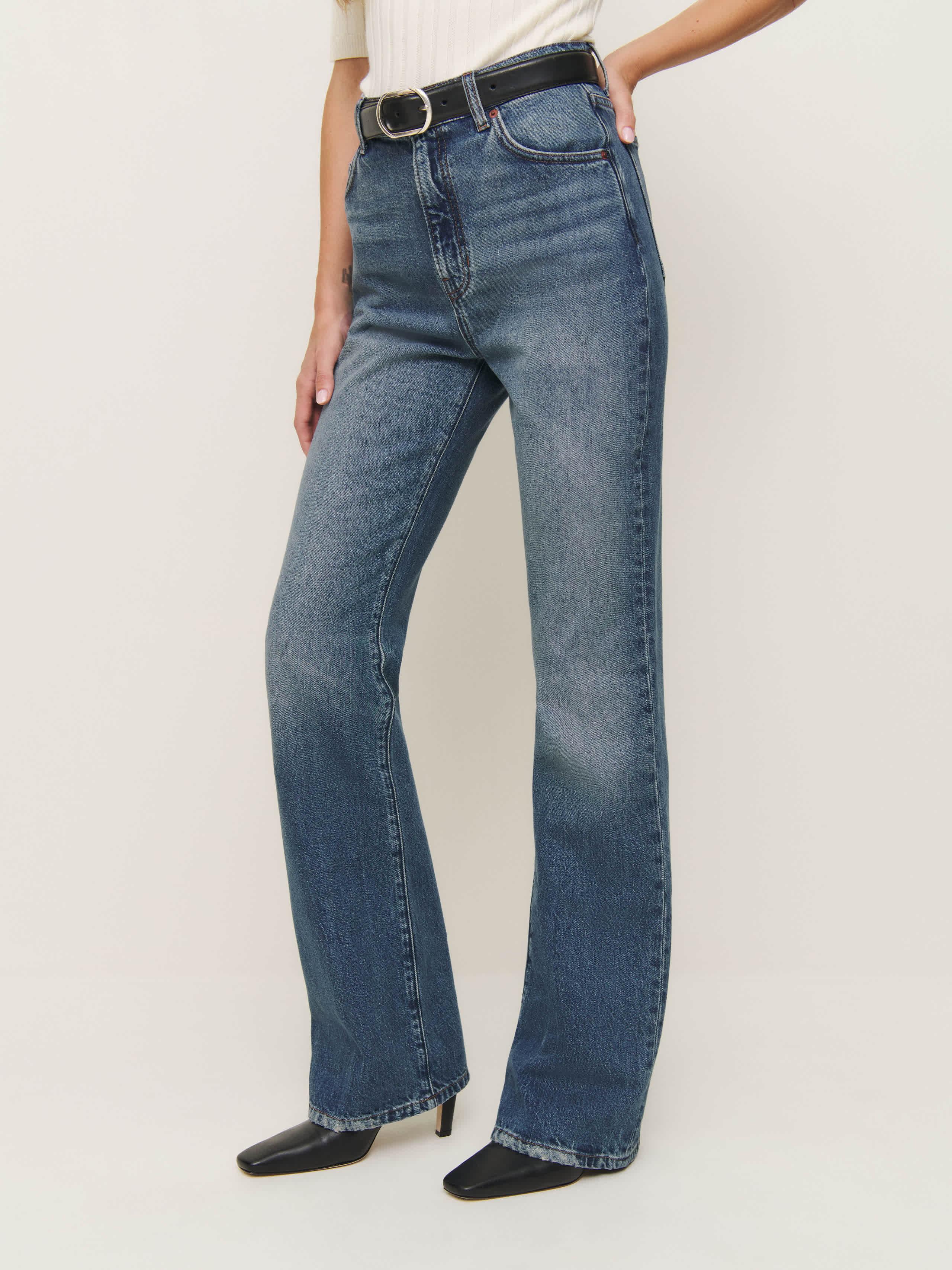 Reformation Vintage High-Rise Bootcut Jeans in Blue Lyst UK