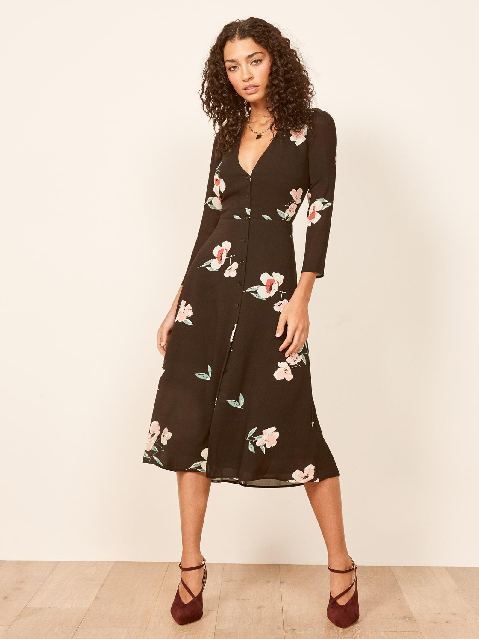 reformation alma midi dress