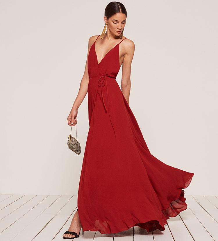 Reformation Callalily Dress in Red | Lyst