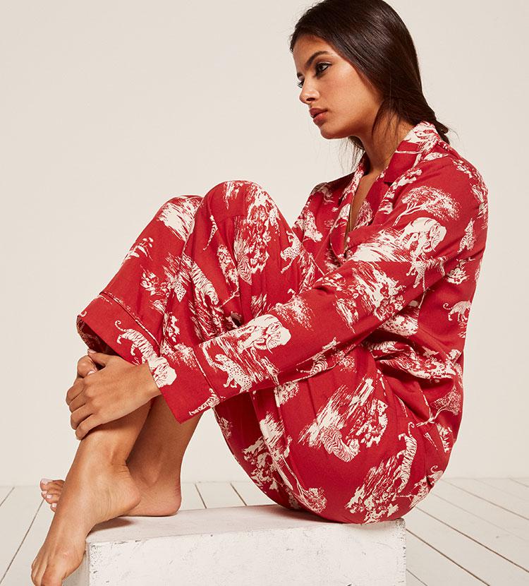 Reformation Pajama Set in Red | Lyst
