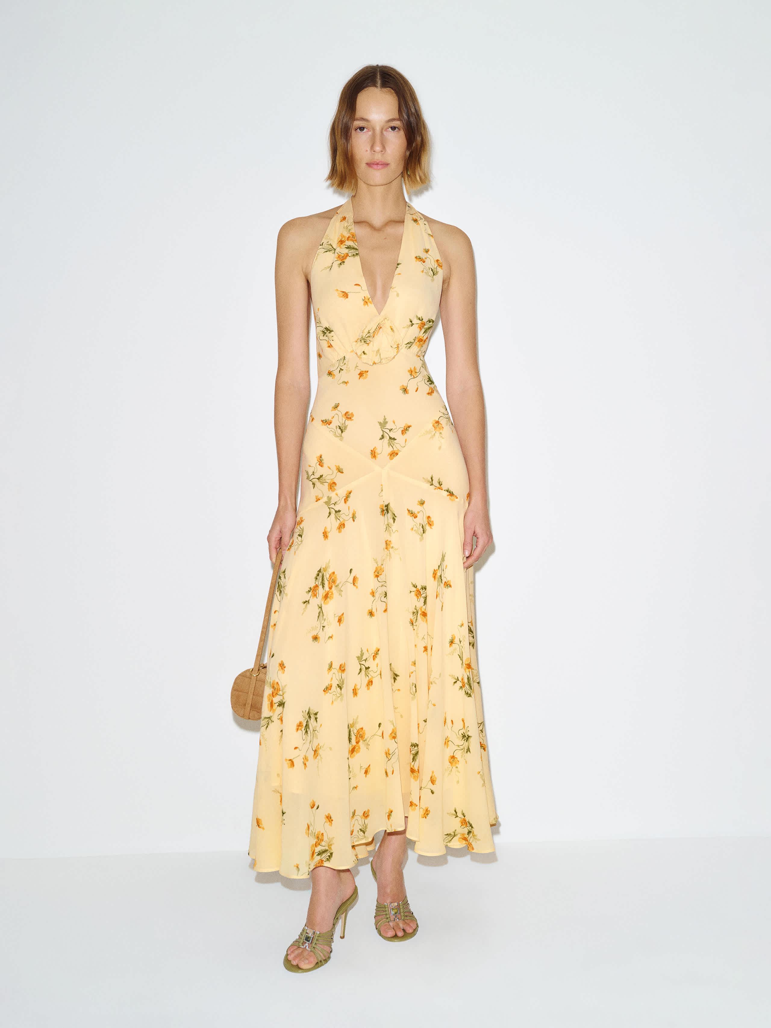 slim fit dress slacks Rent Reformation Cavallo Maxi Dress