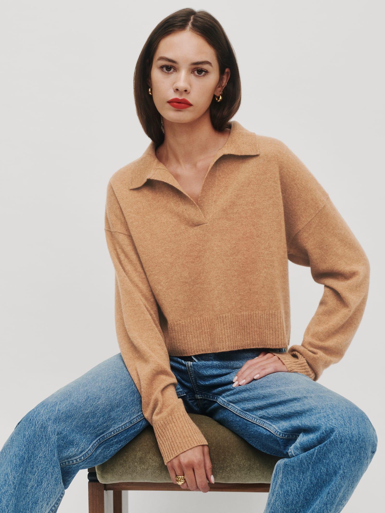 cashmere polo sweater