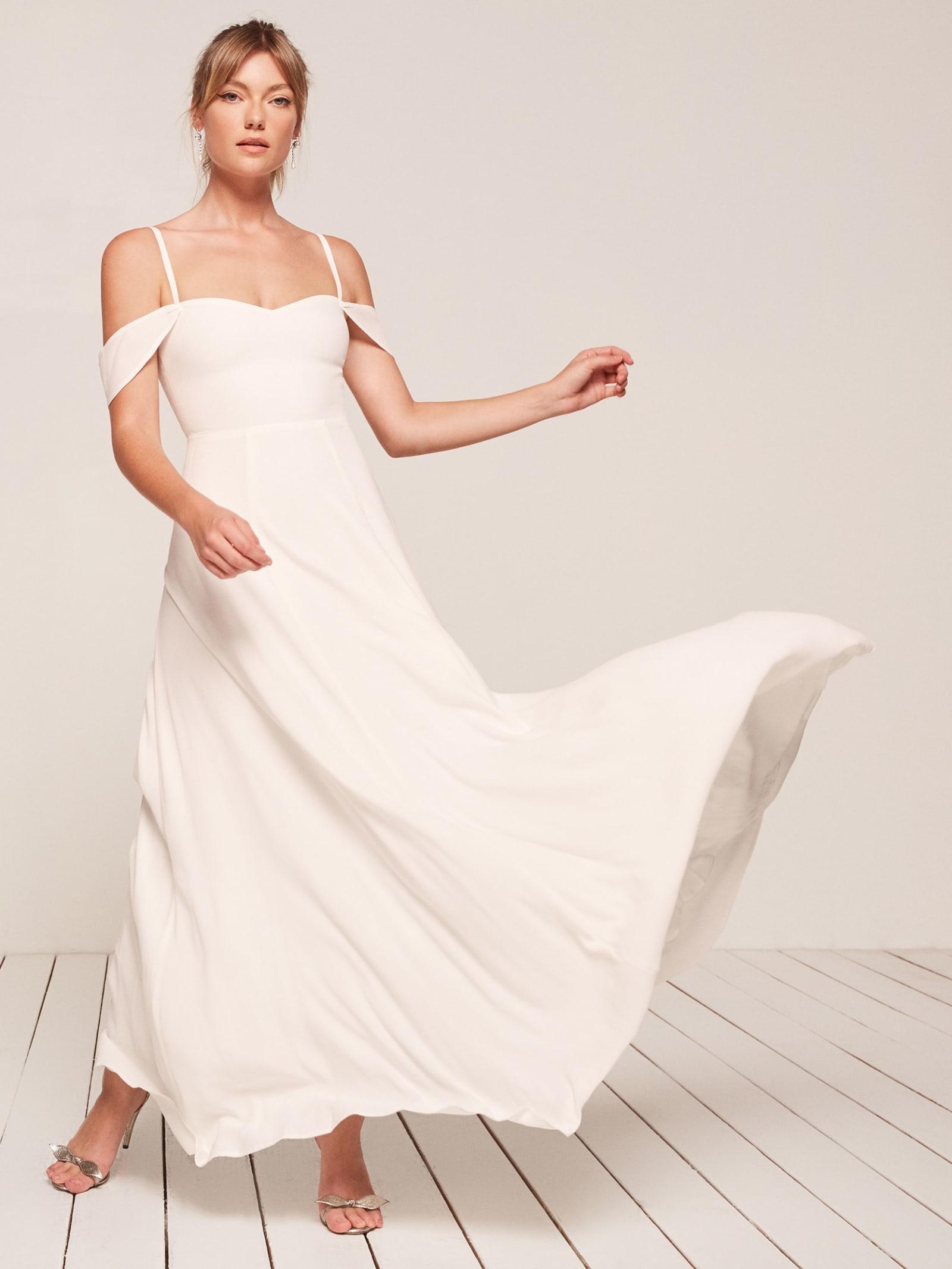 Reformation Poppy Dress in White