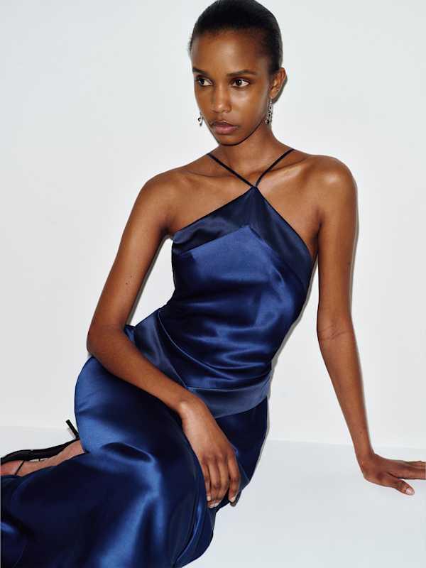 Reformation Jillian Silk Dress 2 in Blue | Lyst Reformation Jillian Silk Dress 2 in Blue | Lyst