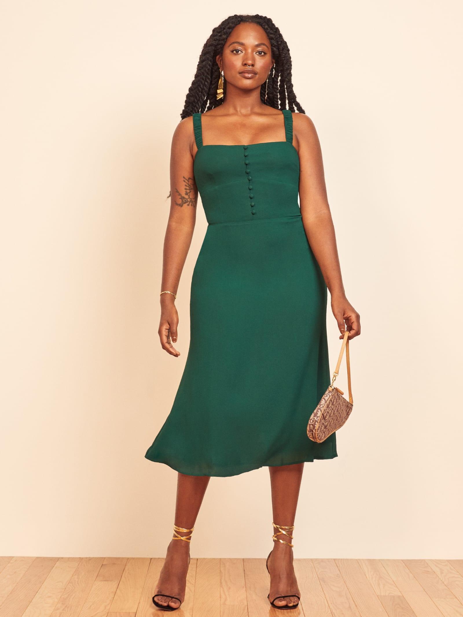 Reformation Camari Dress in Green | Lyst