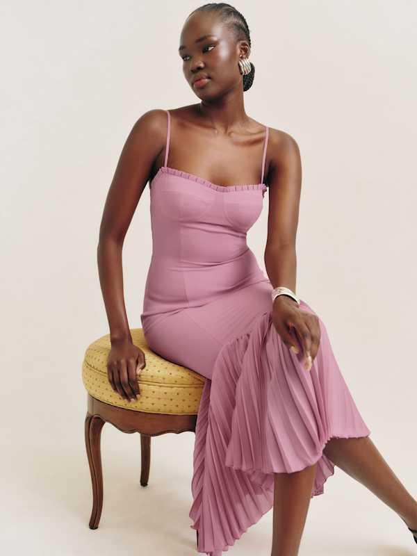Reformation Aiko Dress in Pink | Lyst Reformation Aiko Dress in Pink | Lyst