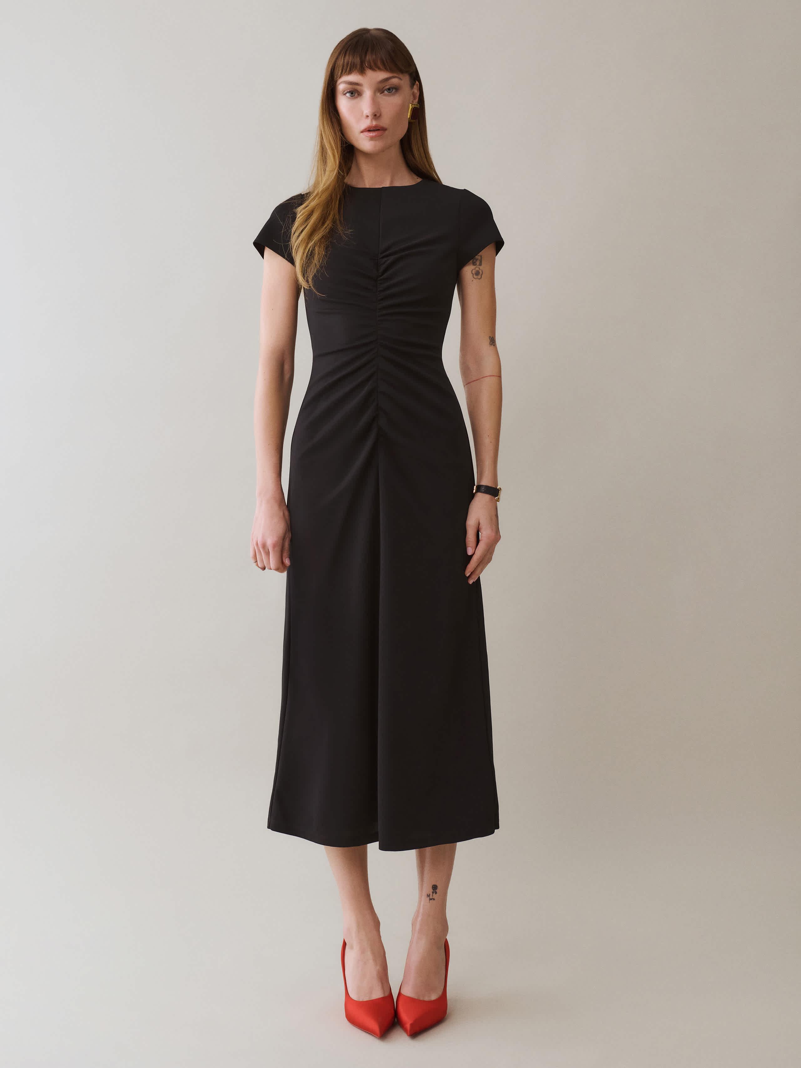 long cable knit dress Ribbed Two Toned Cable Knit Dress main image 1