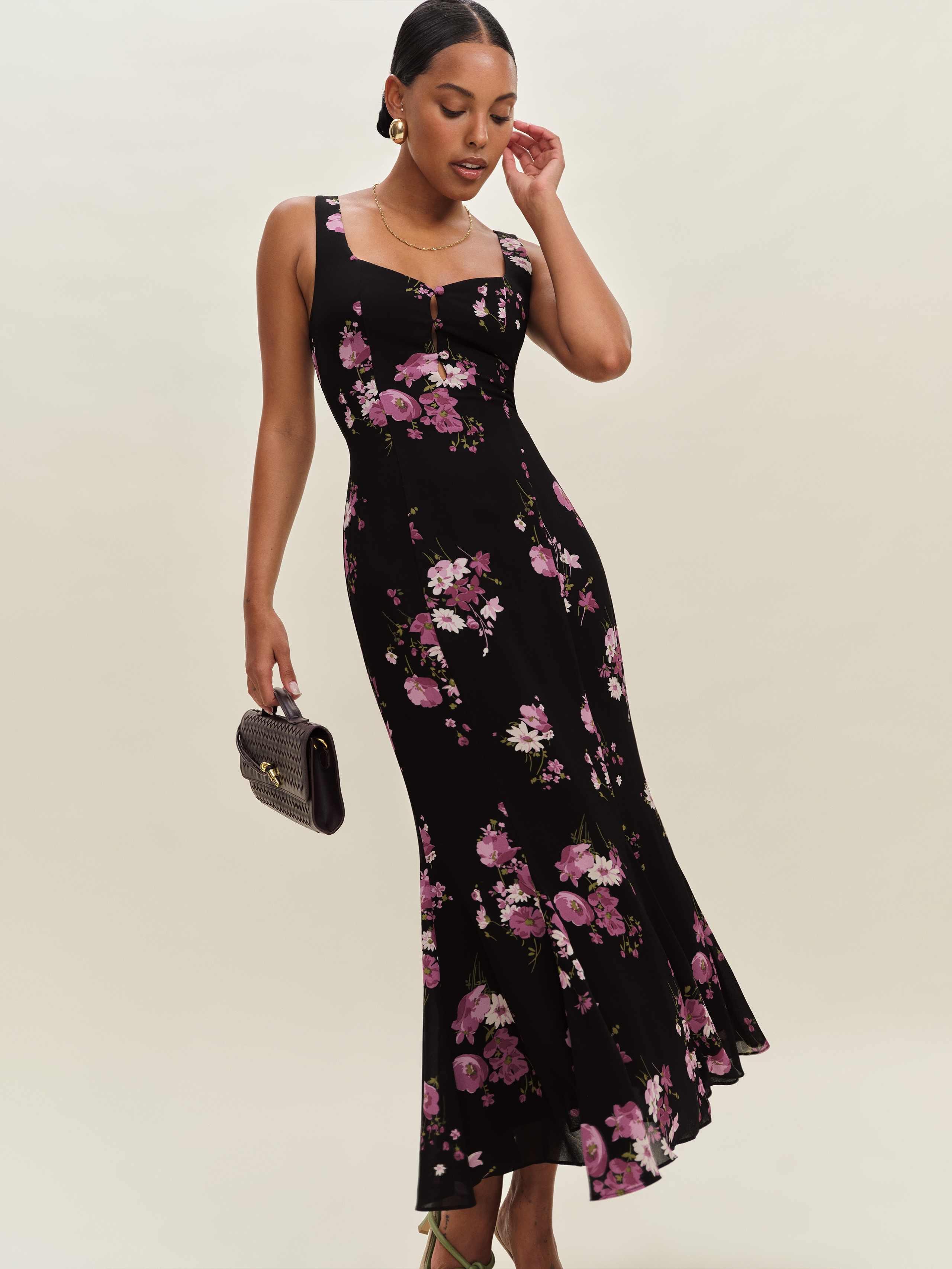 Kalinga Ashok Oasis Lemon Print Dress Formal Dresses Reformation