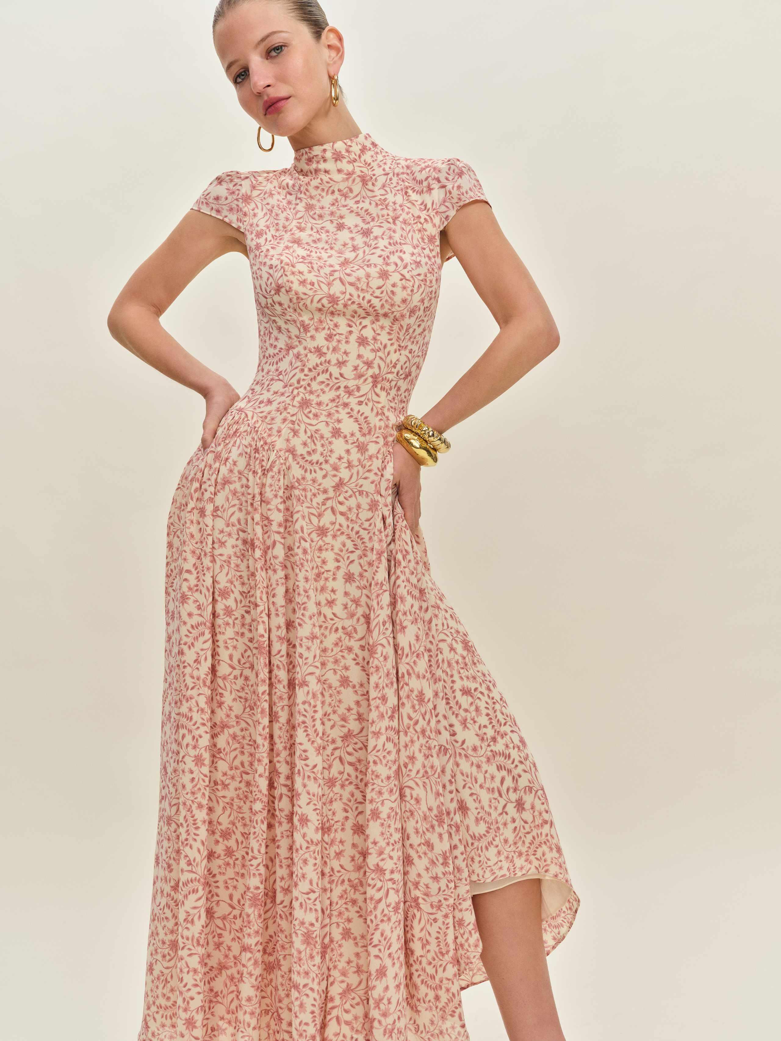 moon river maxi dress Exclusive Brown Long Sleeve Maxi Dress