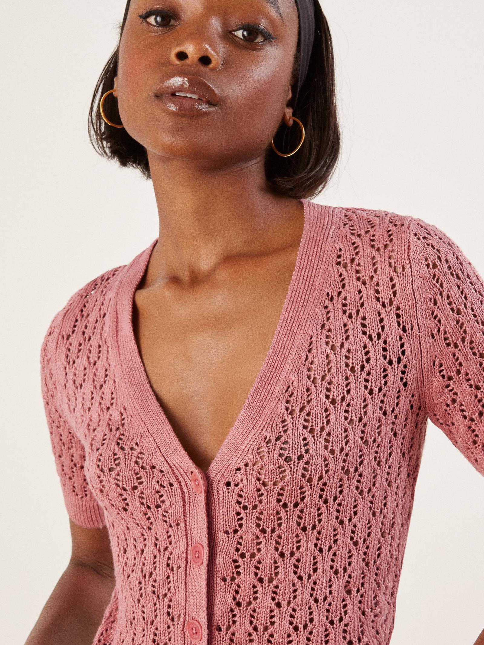 reformation pansy cardigan