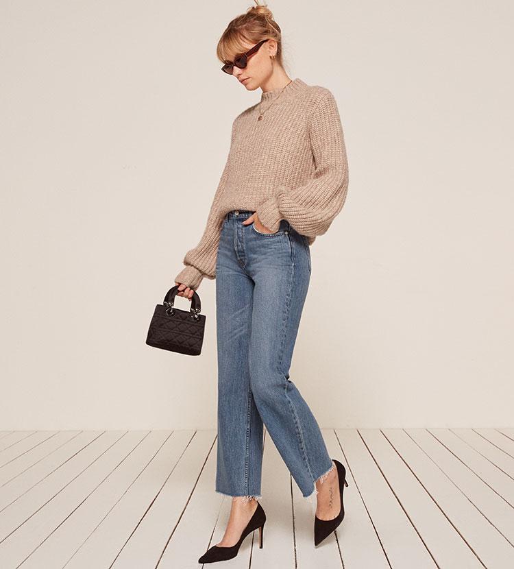 Reformation Petites Fawcett Jean in Blue | Lyst