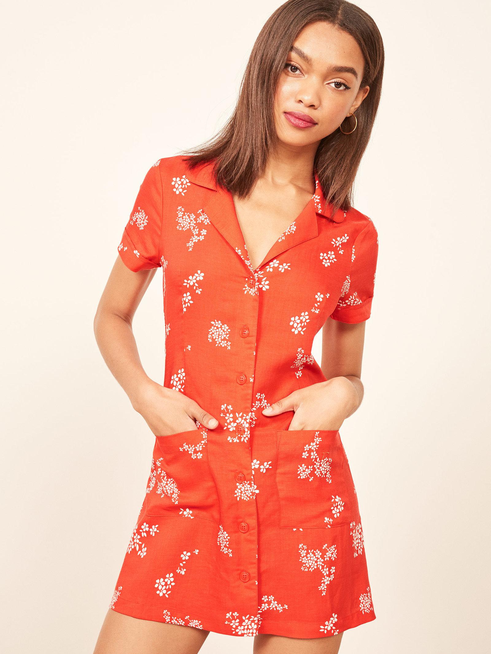 reformation roxanna dress