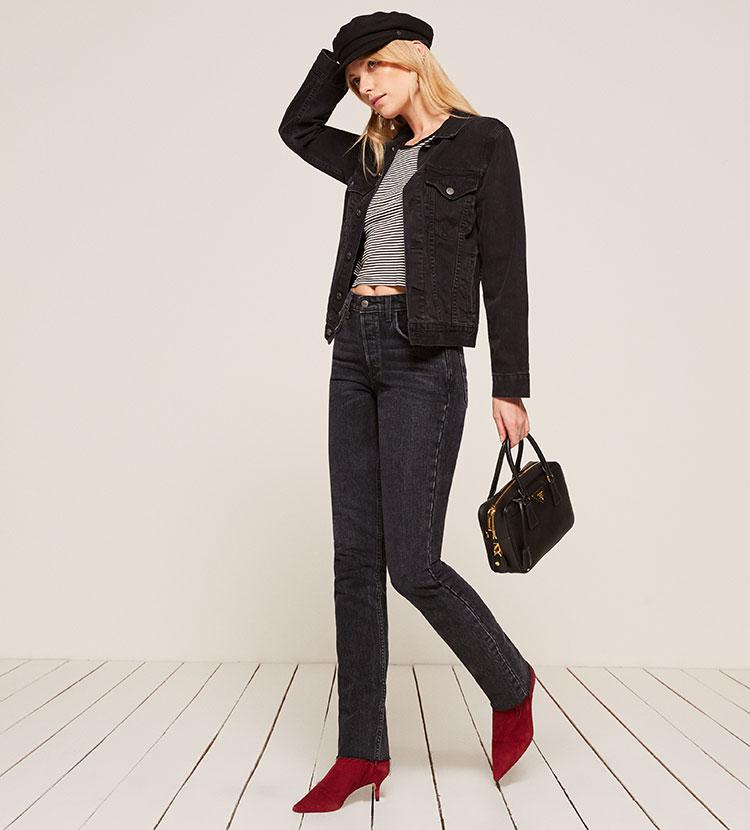 reformation brooke high straight jeans