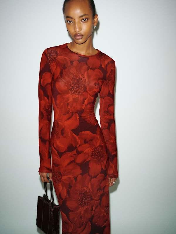 Reformation Tommie Knit Dress in Red | Lyst