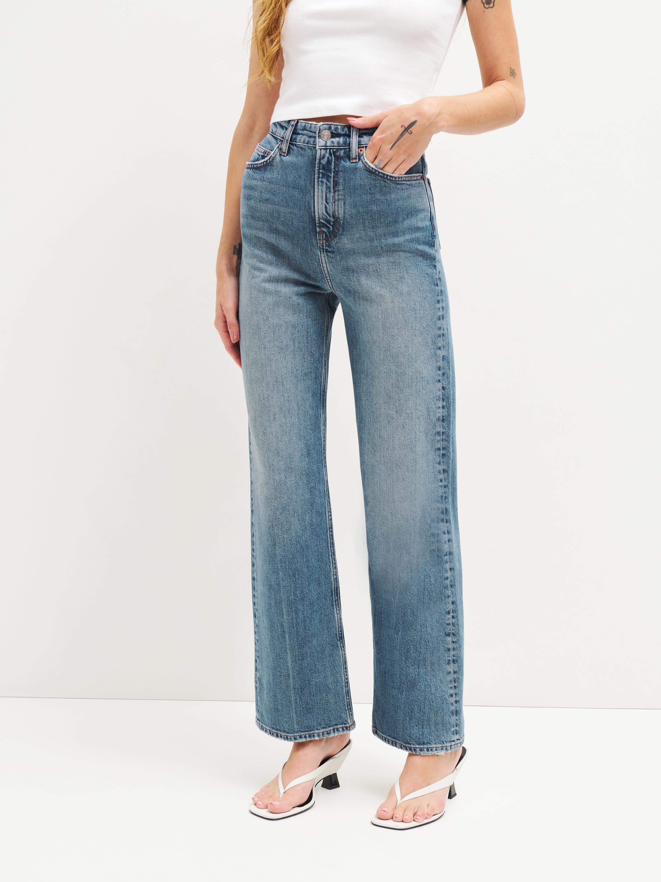High waisted store cropped jeans