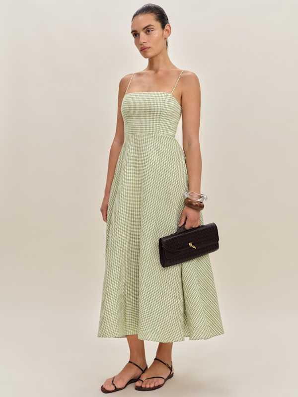 bandeau a line dress Princess Line Slit Lace Front Long Bandeau Maxi Dress