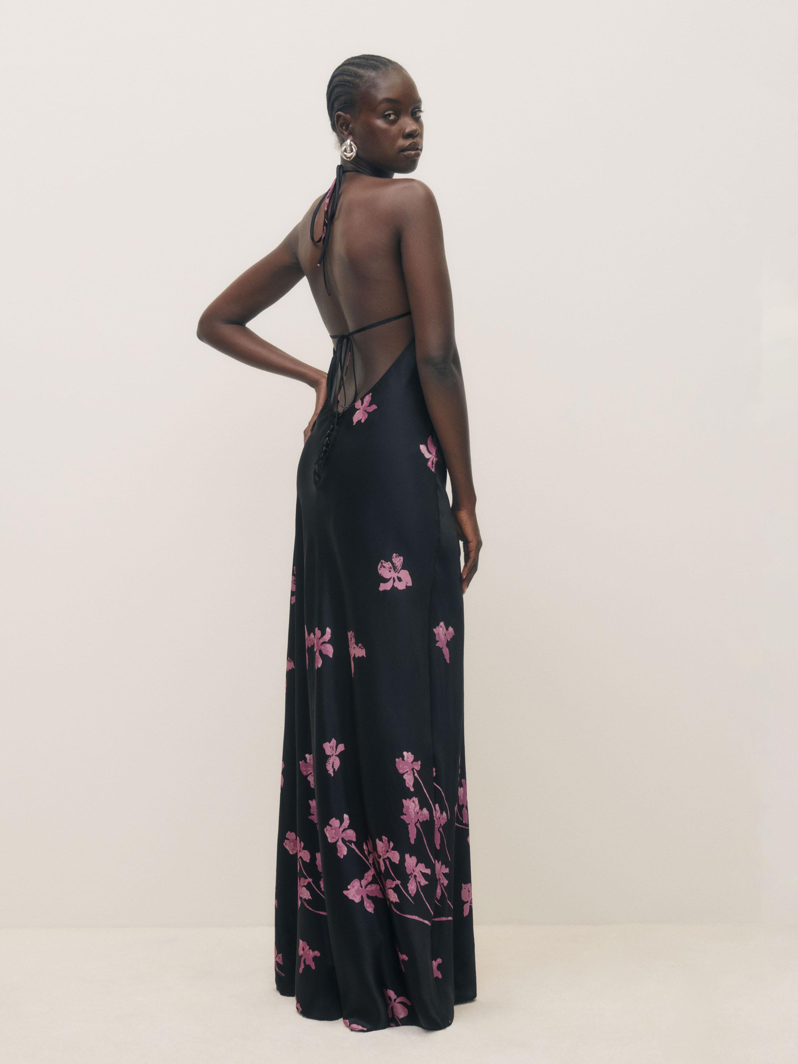 petites jeany silk dress Reformation Petites Jeany Silk Dress in Black