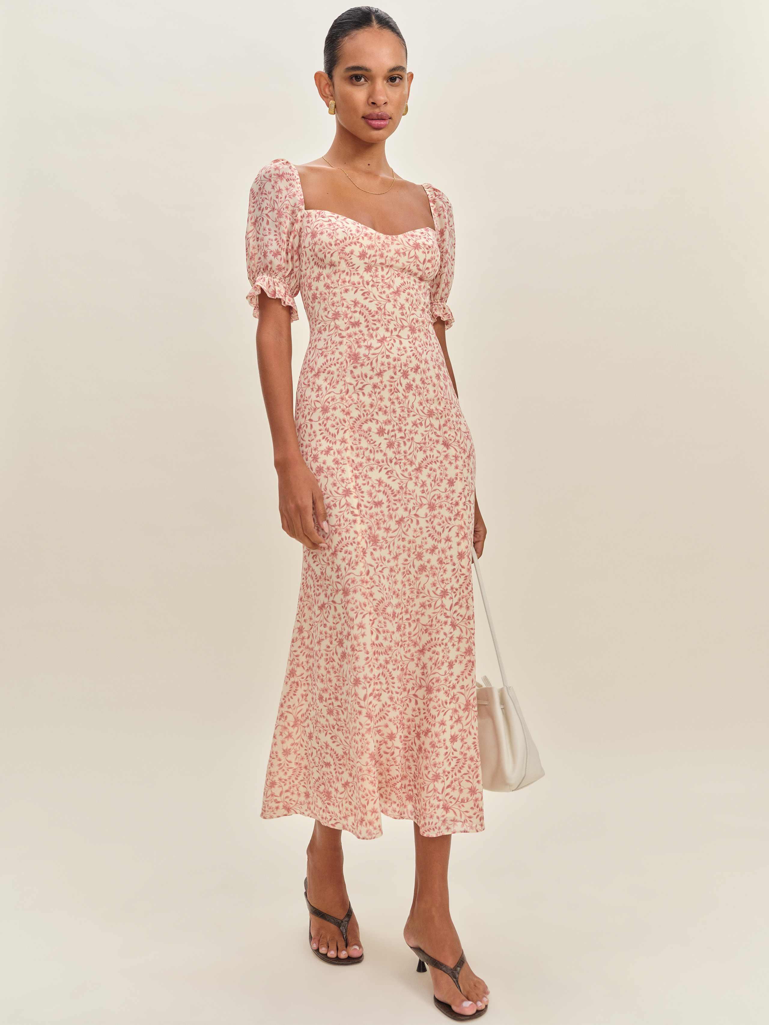 tiered midi dress short sleeve MOCK NECK SHORT SLEEVE KNIT & WOVEN MIX TIERED MIDI DRESS