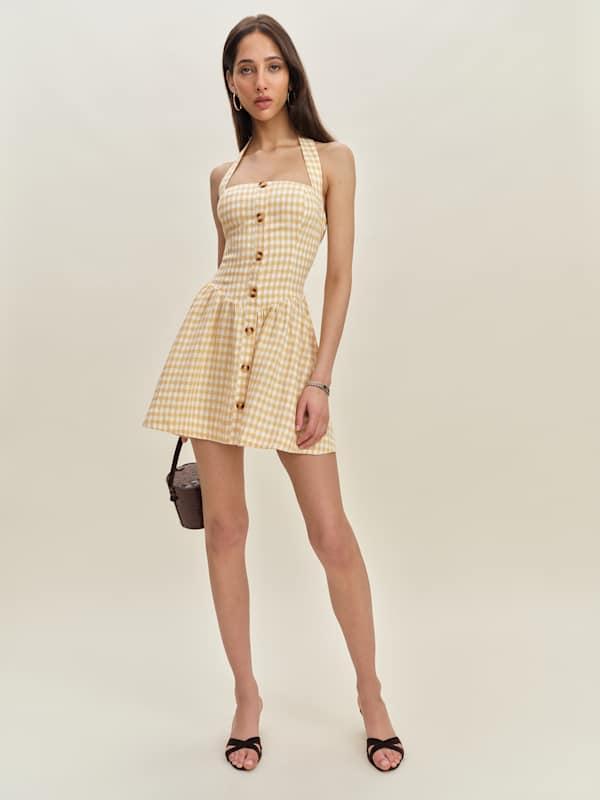 Reformation Mariela Linen Dress 10 in Natural | Lyst