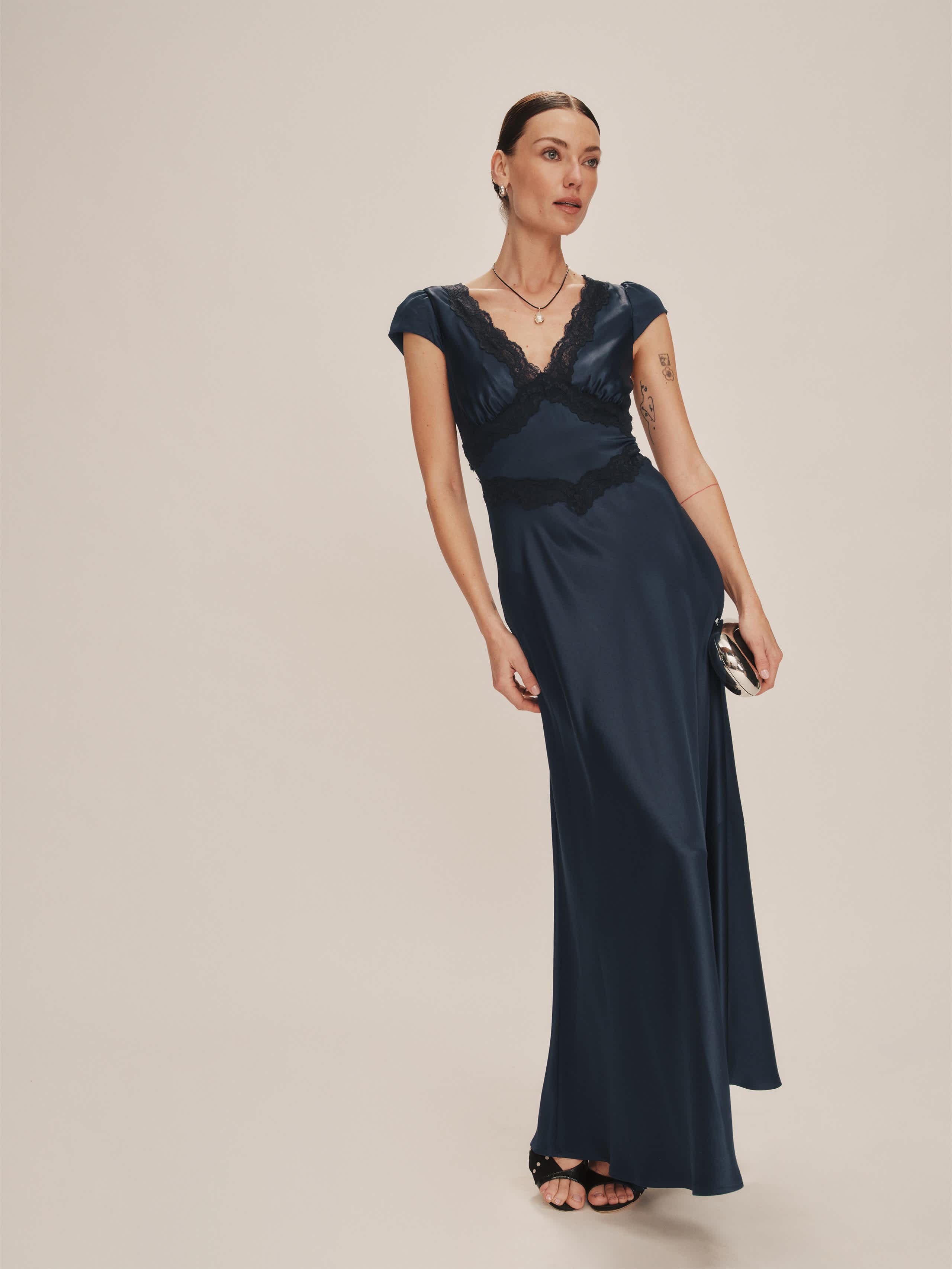 short navy prom dress Simple Mini Dark Navy Halter Homecoming Dresses, SH549
