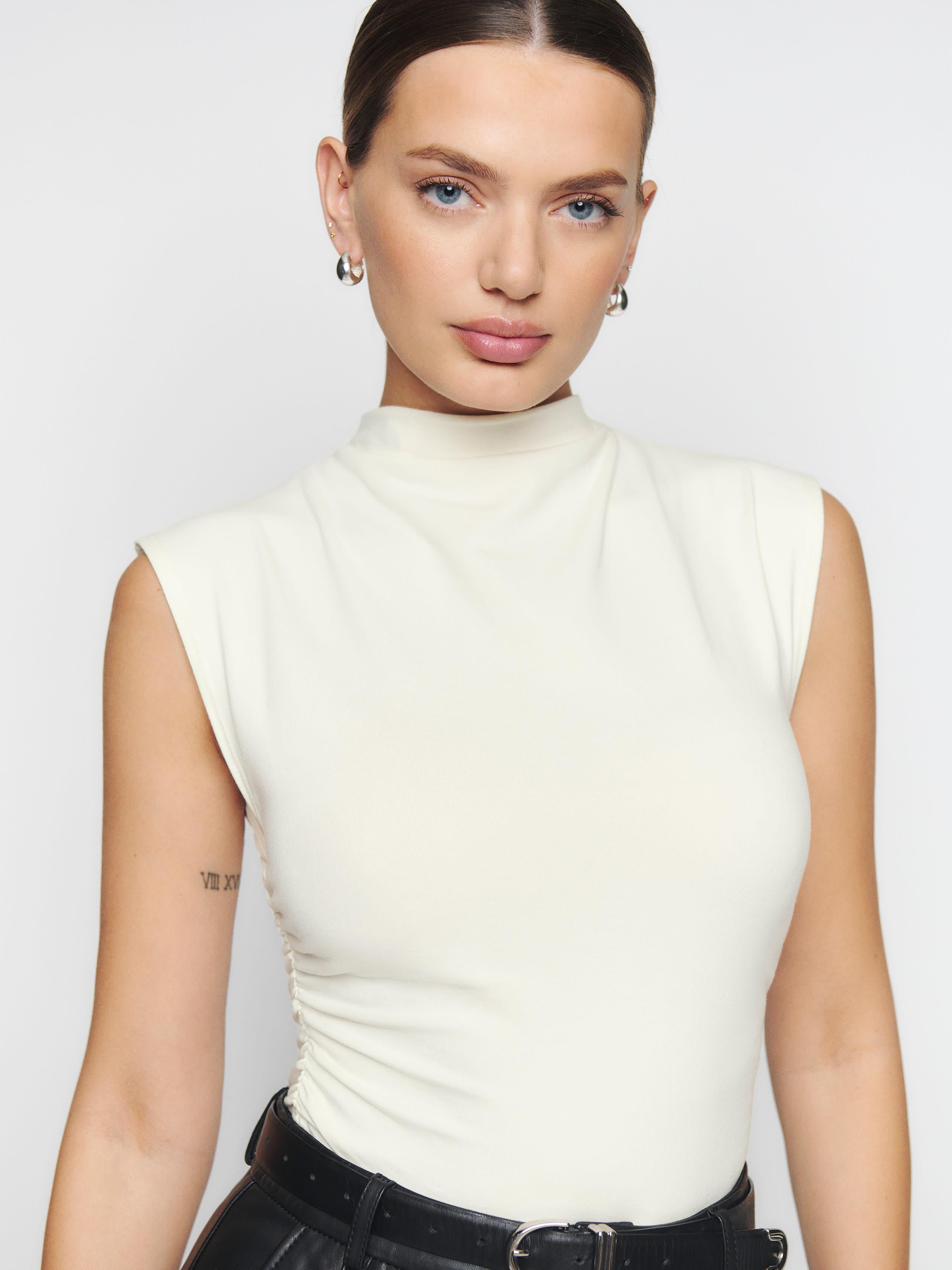 Reformation Lindy Knit Top in White Lyst