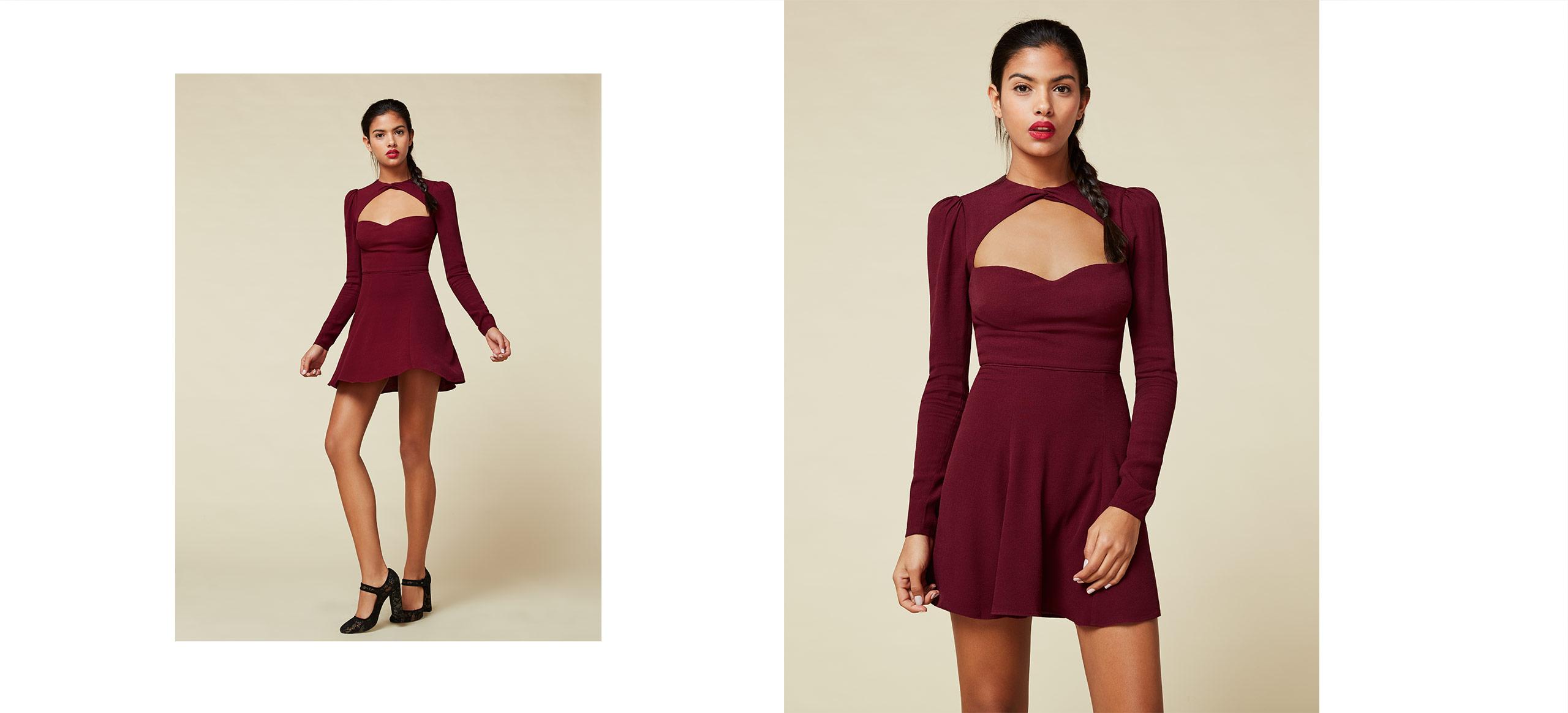 Reformation Synthetic Whiskey Dress 