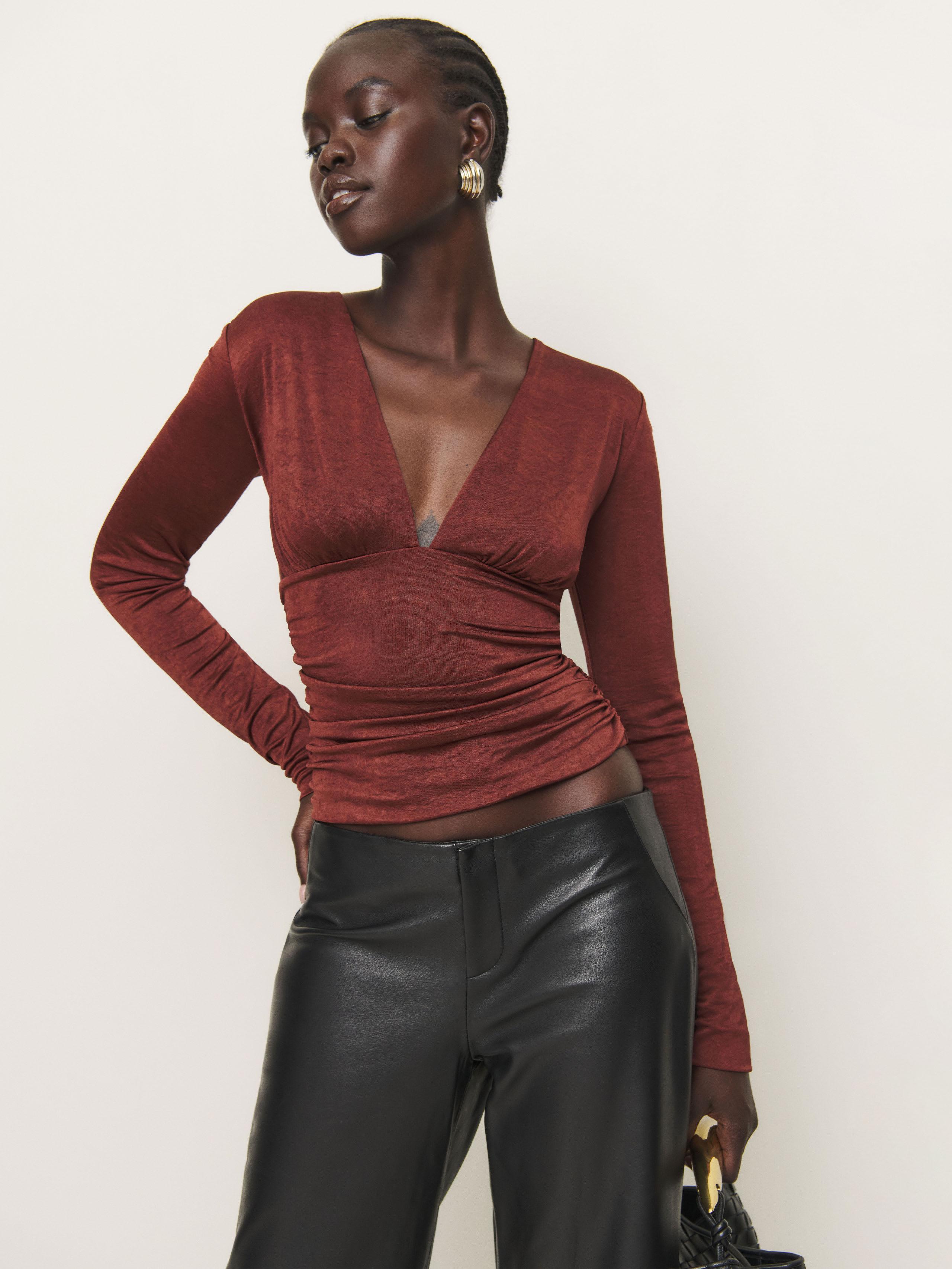 Reformation Ines Knit Top in Red Lyst Australia