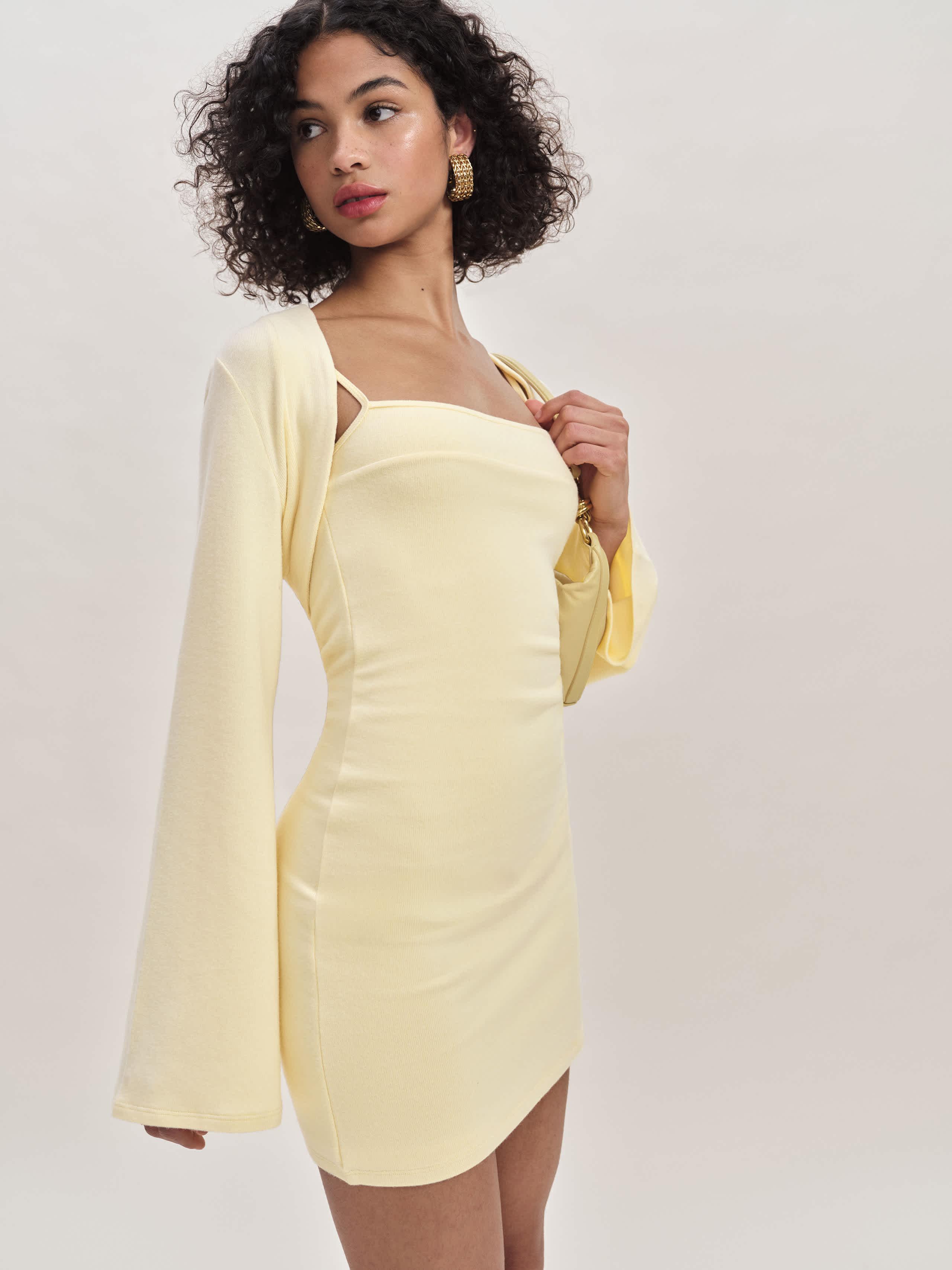 midi knit dress Ribbed Sweater Knit Midi Dress Black main image 1