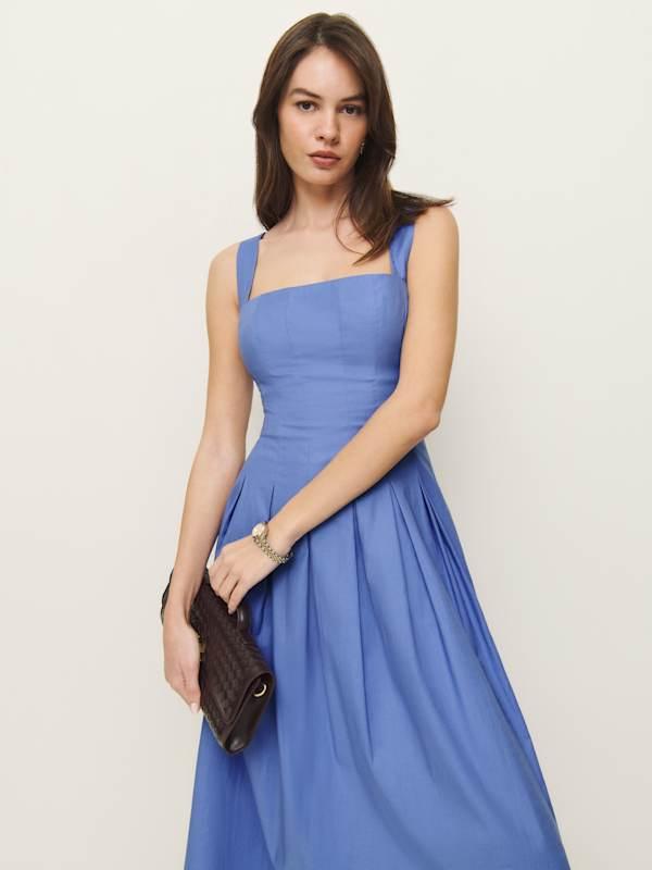Reformation Mika Dress in Blue | Lyst