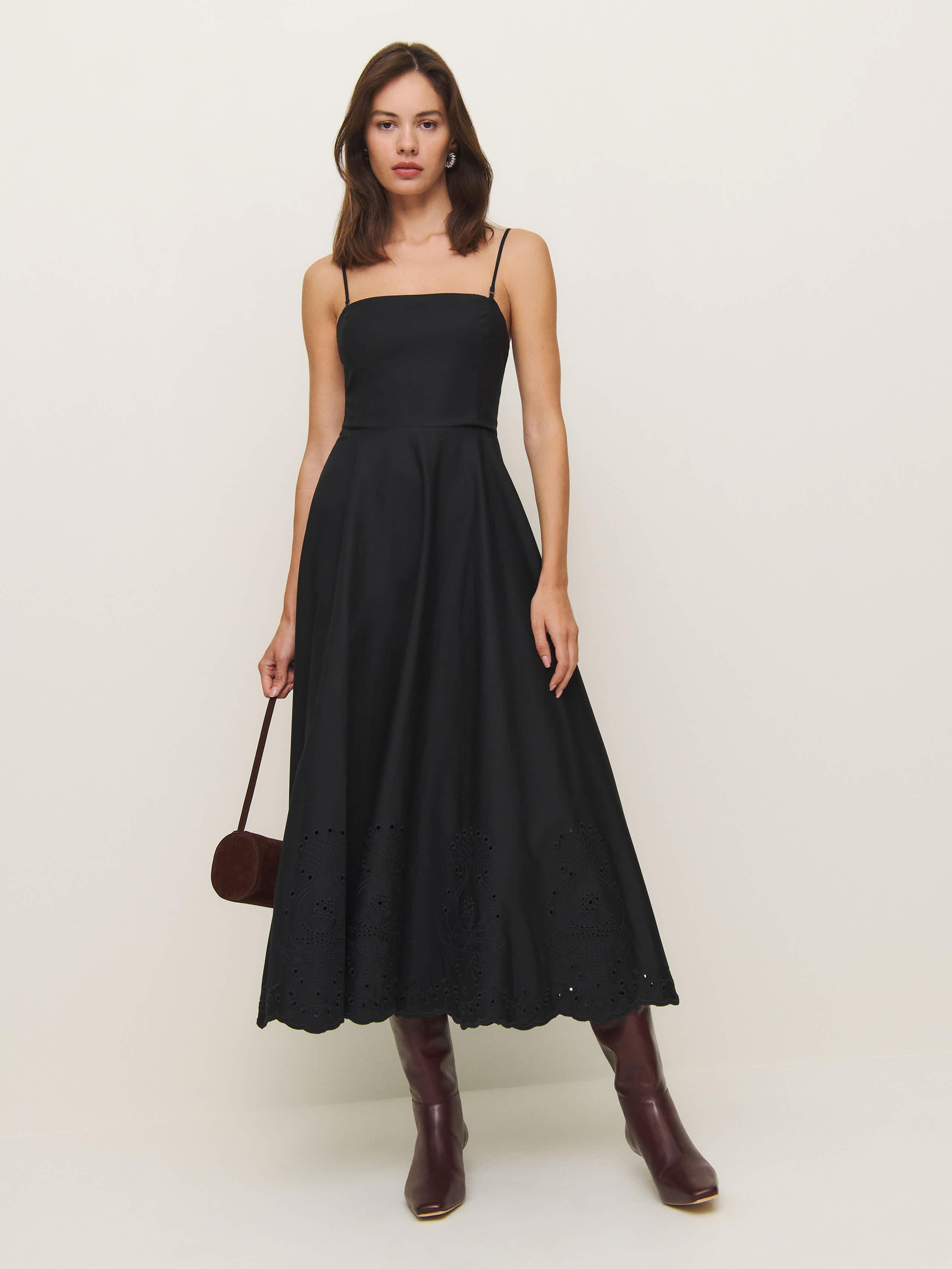 Reformation Cherie Dress in Black Lyst