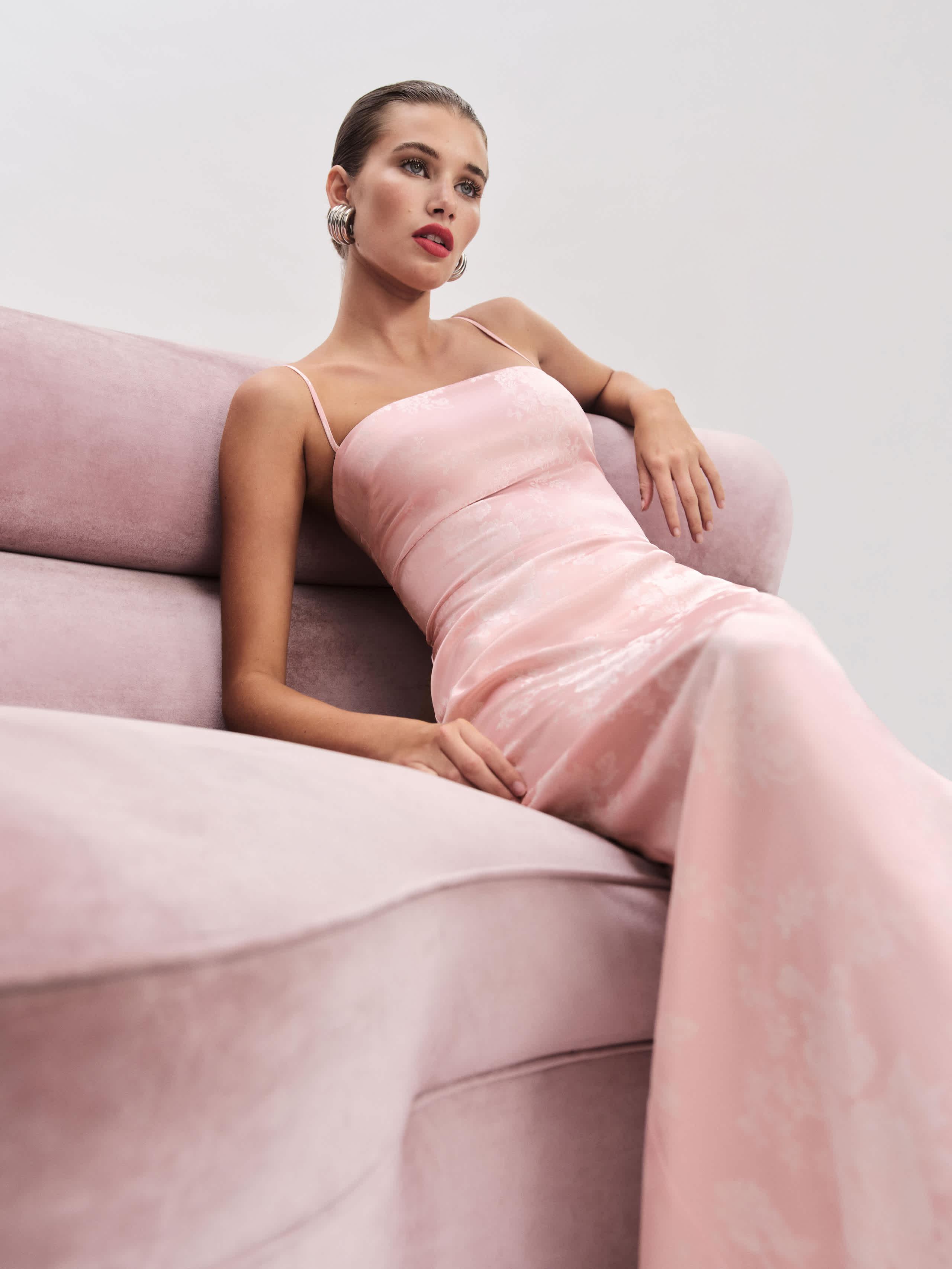 reformation pink frankie dress Reformation Frankie Dress - Powder Pink - Size 2